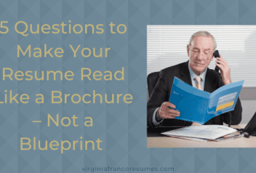 VFR - 5 Questions, Brochure Not Blueprint