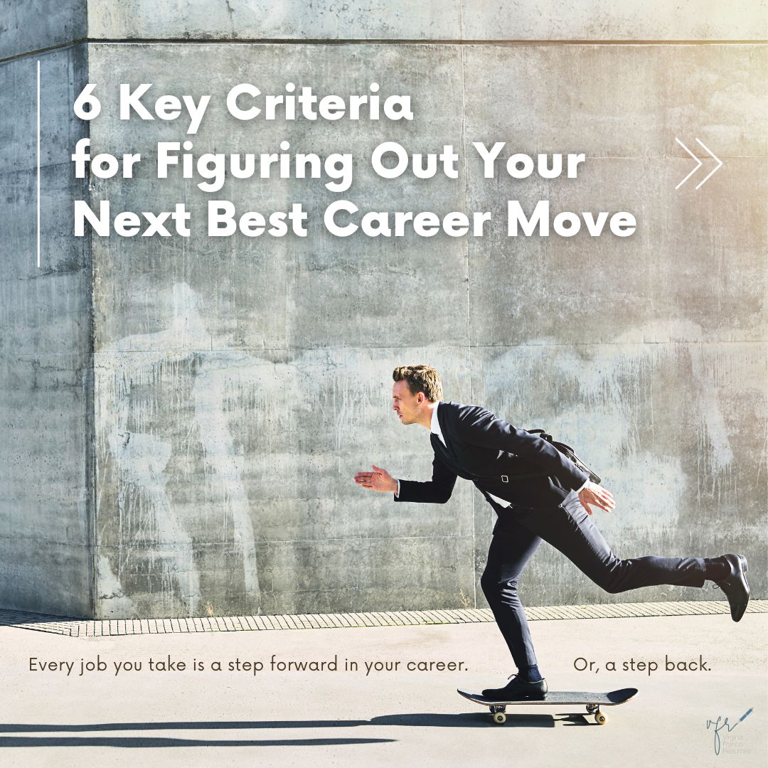 6 Key Criteria to consider when making a career change